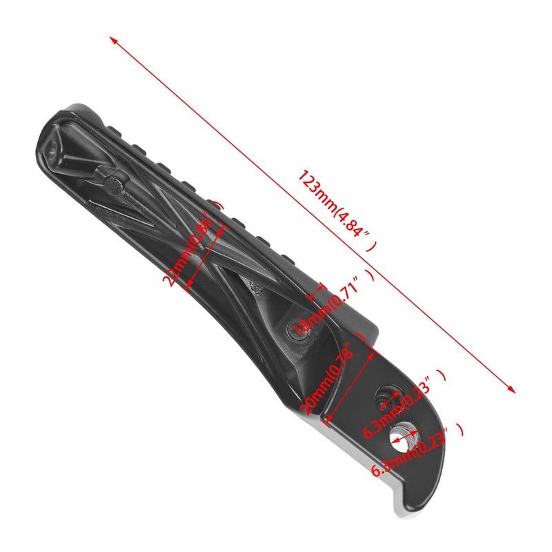 YOXUFA Mini Bike Foot Pegs Foot Rest Kit for Coleman Mini Bike CT200U Trail 200 CT200U-EX BT200X CT100U CC100X 97cc 100cc 3.0hp 196cc 200cc 6.5hp Powersports Parts Black - Image 3